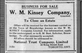 W. W. Kinsey Company, Limited Offered for Sale in the 15 June 1922 Huntsville Forester